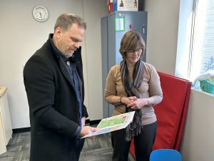 Minister Holland touring Grandview Kids health facility