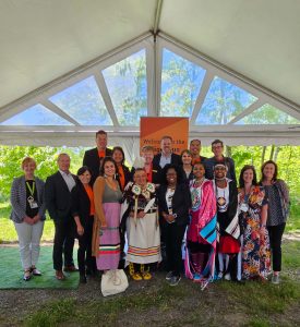 MP Mark Holland joins delegates and the Indigenous community at Indigenous Healing Garden opening