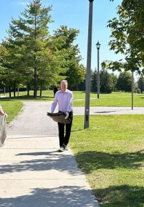 MP Mark Holland cleaning up garbage