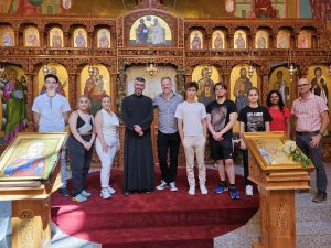 MP Mark Holland visits St. Nedela Macedonian Orthodox Church to visit students working Canada Summer Jobs