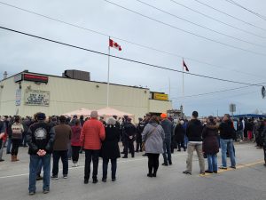 Crowd at the Ajax Legion on Remembrance Day