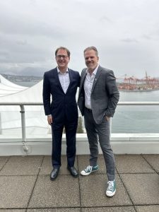 Minister Holland poses with Minister Dix during visit to BC 